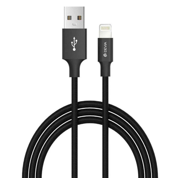 Кабель Devia Pheez Lightning - USB Type-C 2.4А, 1 м, черный