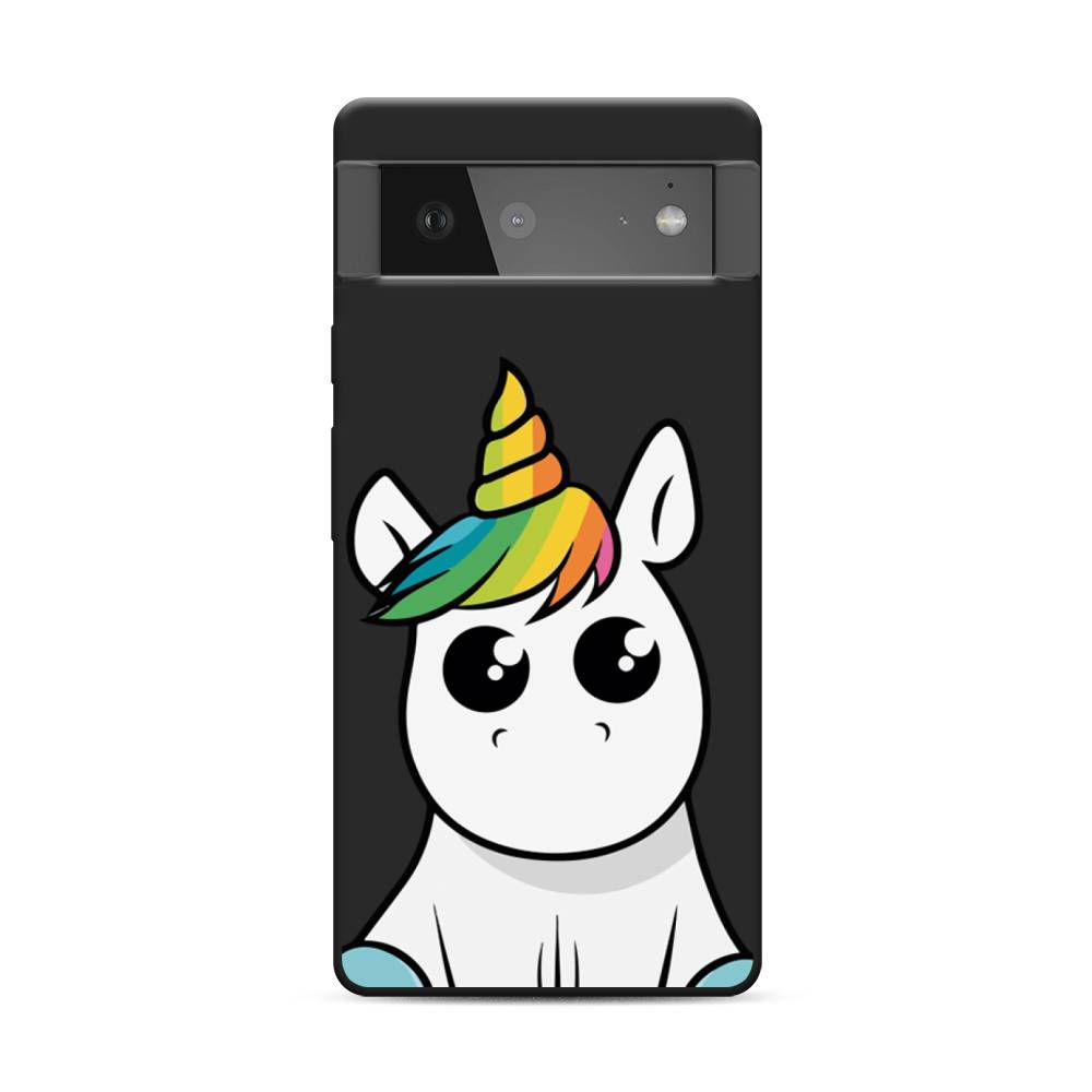 

Матовый силиконовый чехол "Глазастый единорог" на Google Pixel 6, Глазастый единорог