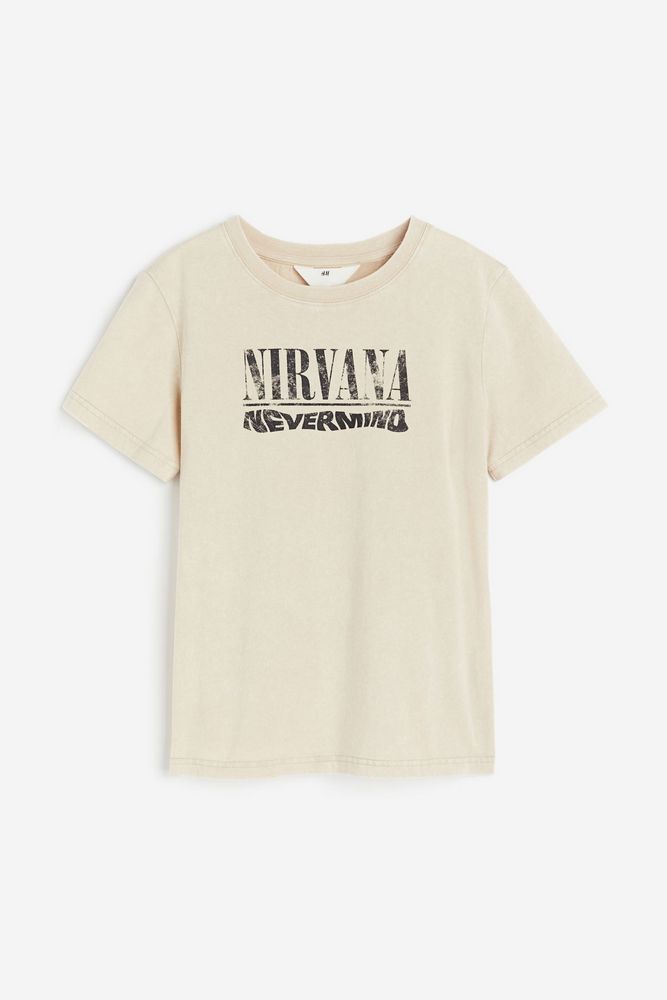 

Футболка детская H&M 1216366, Светло-бежевый, Нирвана, 146, 1216366