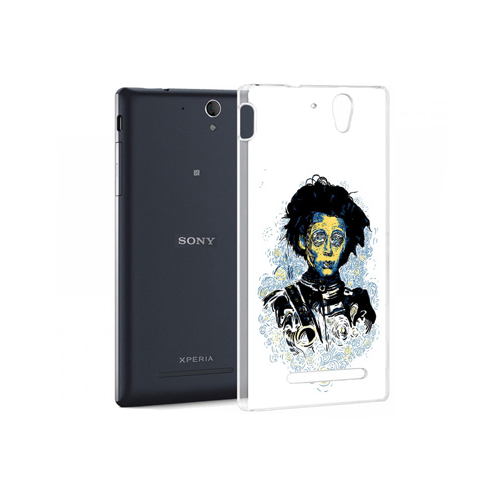 

Чехол MyPads Tocco для Sony Xperia C5 Ultra парень черно-белый абстракция, Прозрачный, Tocco