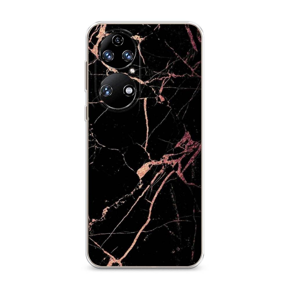 фото Чехол awog "мрамор розовое золото" для huawei p50