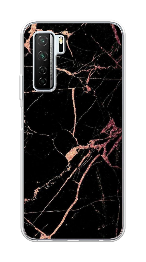

Чехол Awog на Huawei P40 lite 5G "Мрамор розовое золото", Черный;розовый, 6103050-3