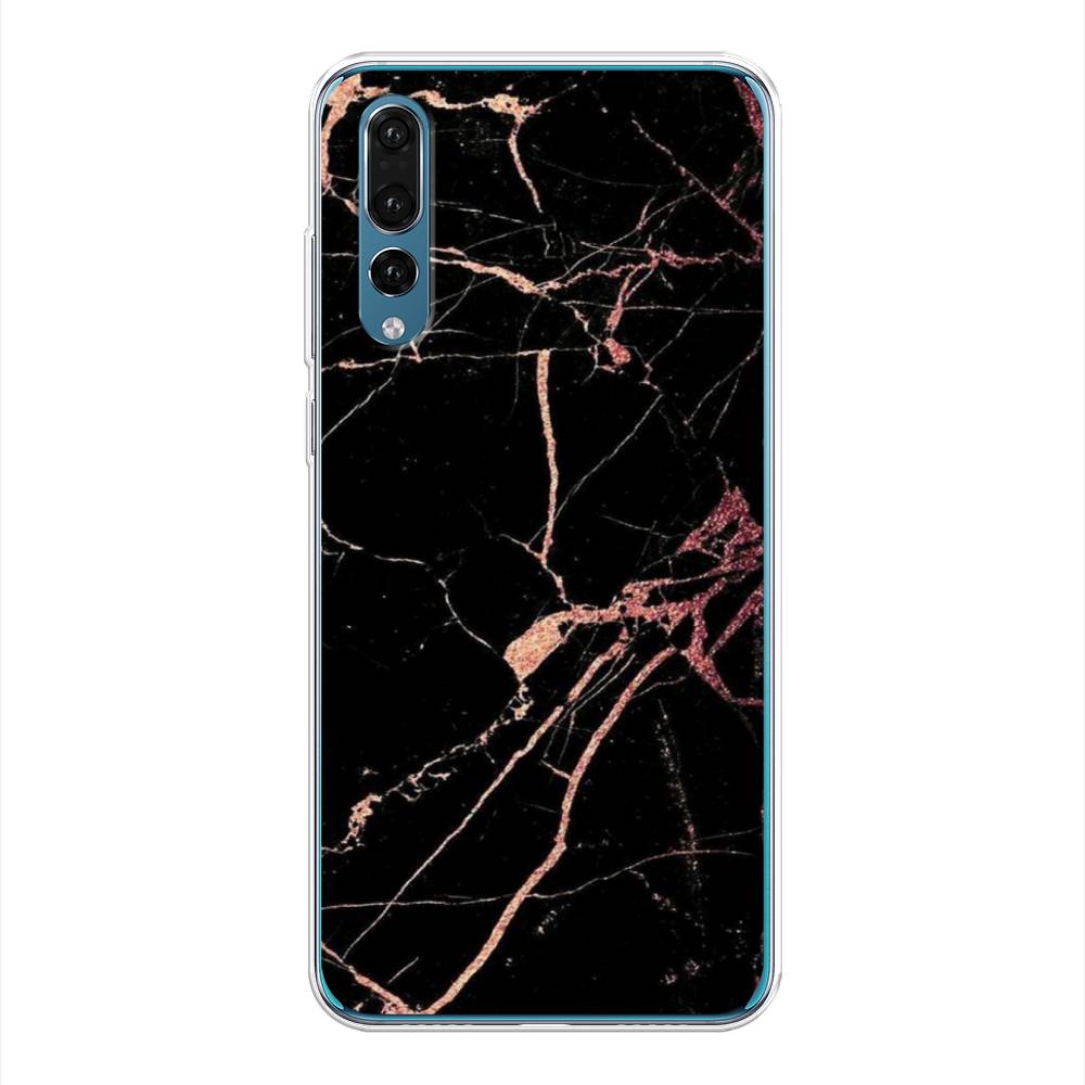 фото Чехол awog "мрамор розовое золото" для huawei p20 pro