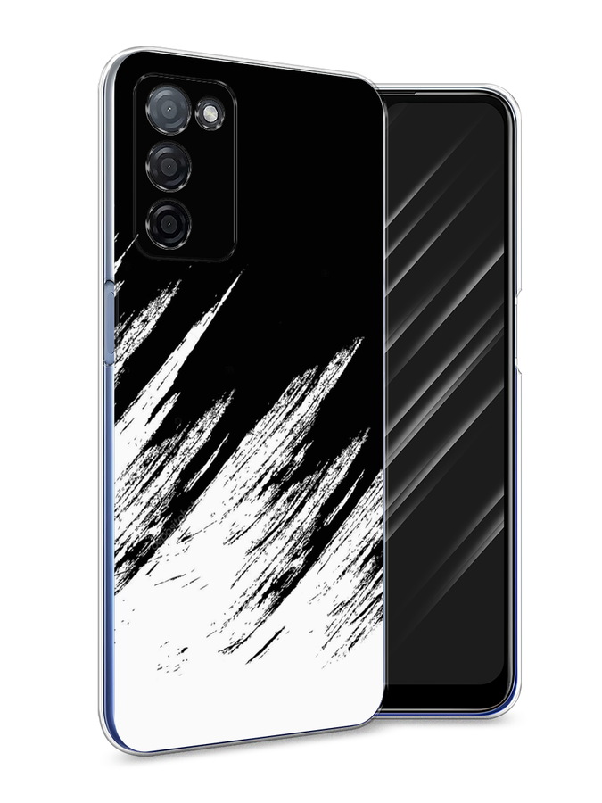 

Чехол Awog на Oppo A55s 5G "Черно белые брызги", Разноцветный, 2510150-3