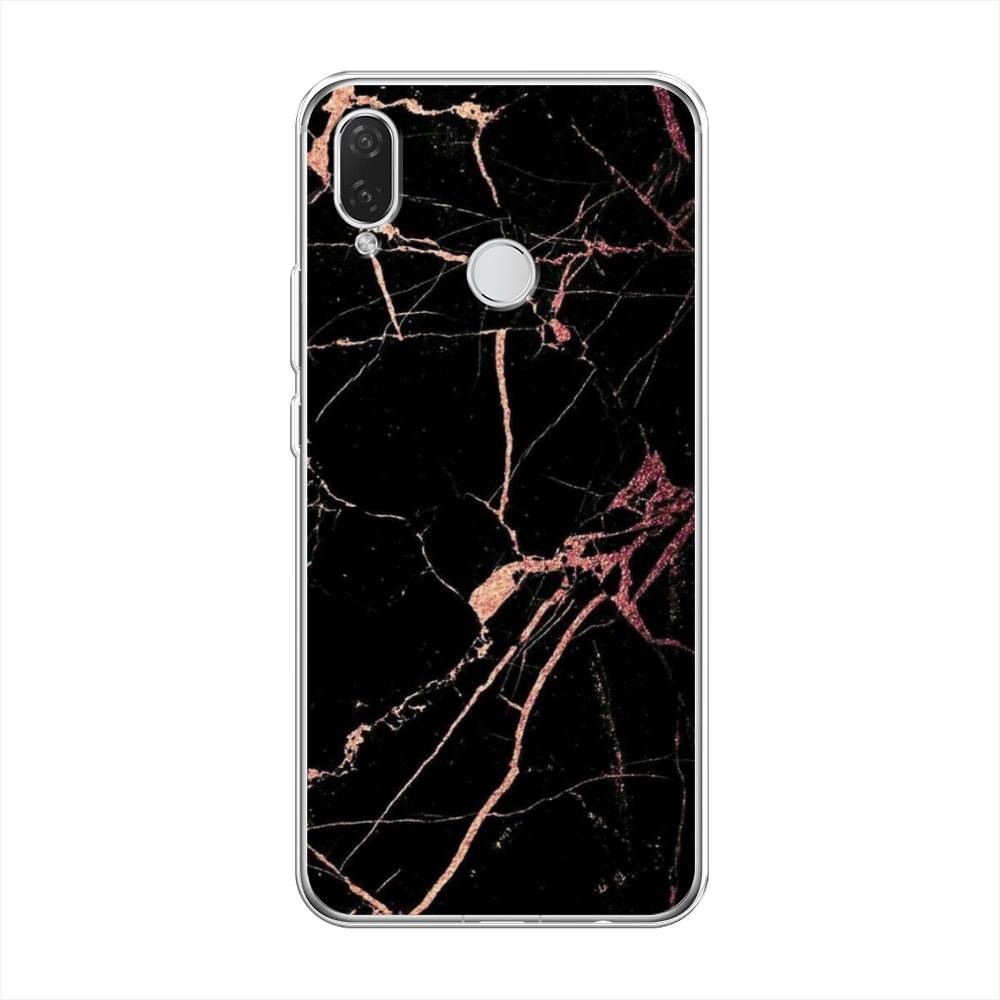 фото Чехол awog "мрамор розовое золото" для huawei p smart plus