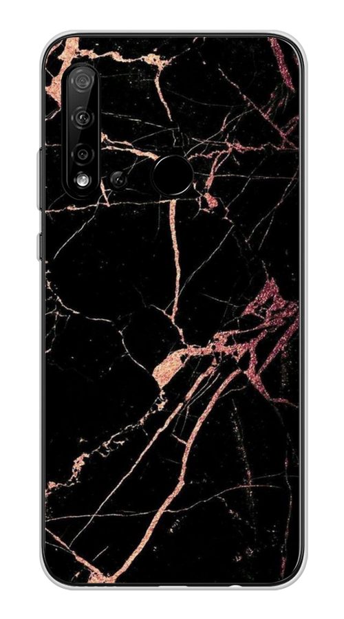 

Чехол Awog на Huawei Nova 5i "Мрамор розовое золото", Черный;розовый, 69850-3