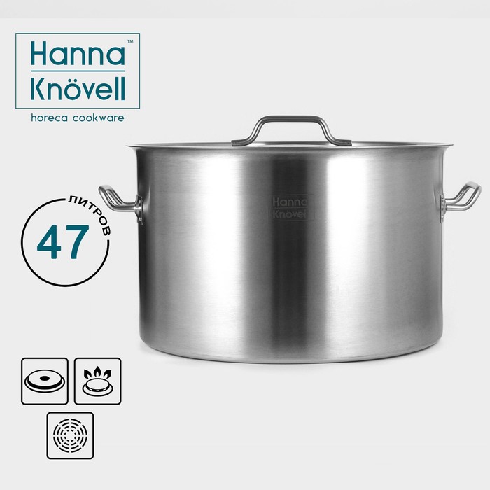 Кастрюля Hanna Knovell 9930927 с крышкой, 47 л