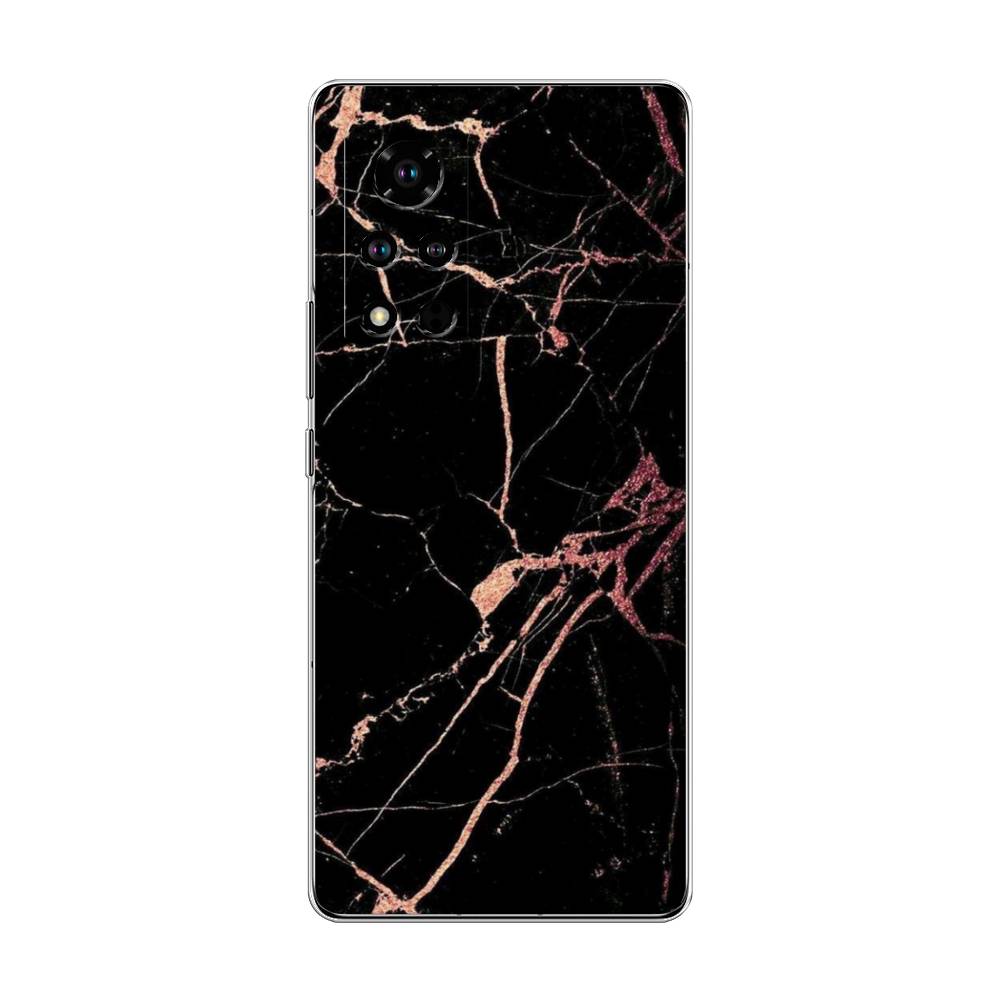 фото Чехол awog "мрамор розовое золото" для honor v40