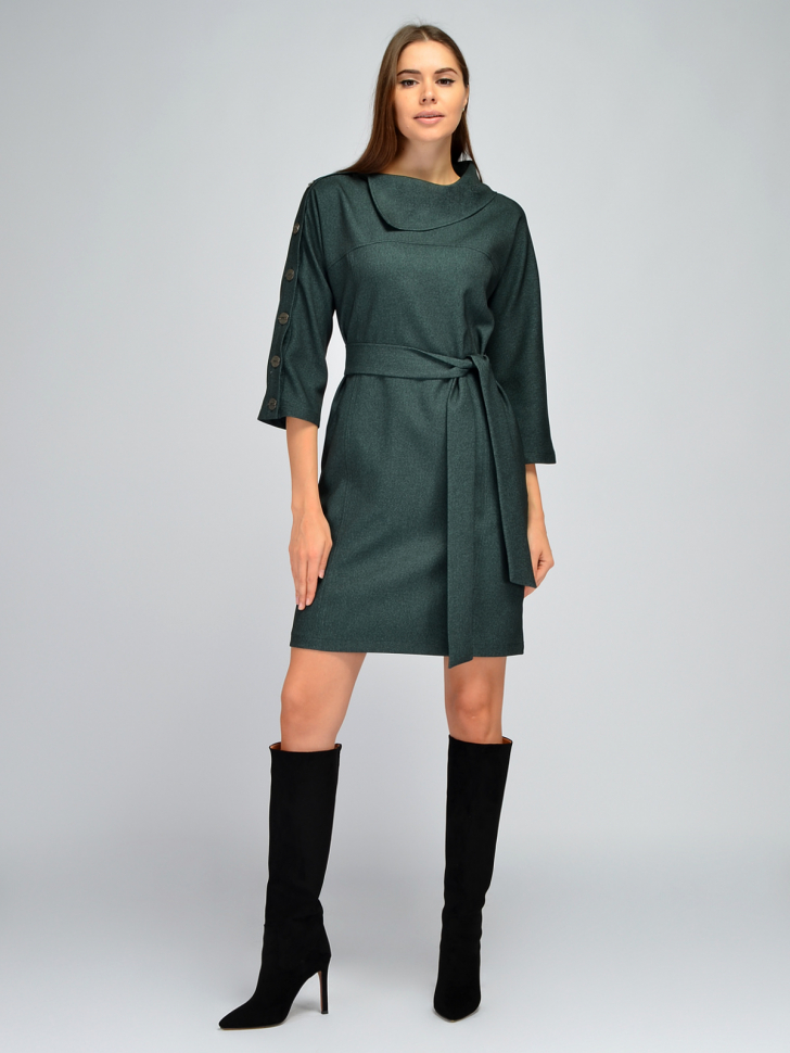 Платье женское Viserdi 9033 зеленое 50 RU