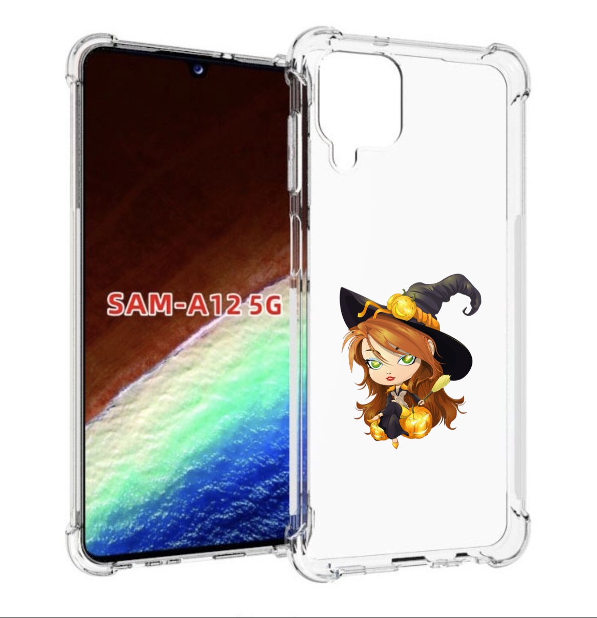 

Чехол MyPads Ведьмочка для Samsung Galaxy A12 (SM-A125F) 2020/21/A12 Nacho SM-A127F, Прозрачный, Tocco