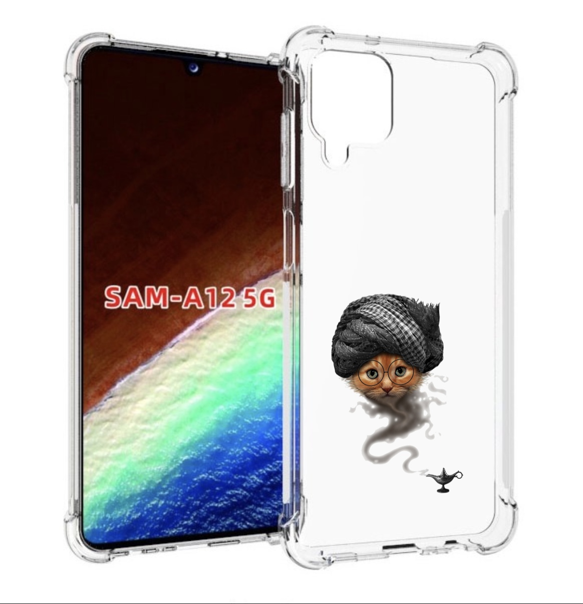 

Чехол MyPads кот джин для Samsung Galaxy A12 (SM-A125F) 2020/21/A12 Nacho SM-A127F, Прозрачный, Tocco