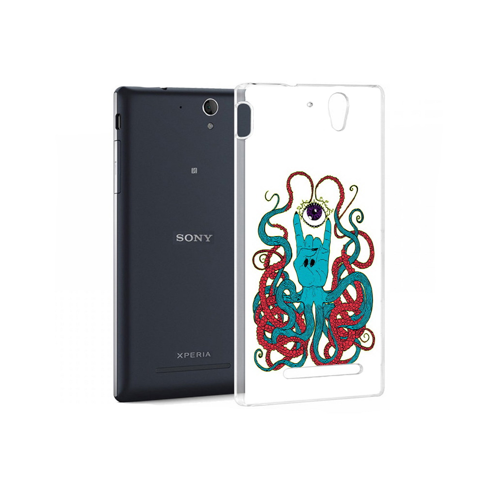 

Чехол MyPads Tocco для Sony Xperia C5 Ultra осьминог-рука абстракция (PT16261.253.530), Прозрачный, Tocco