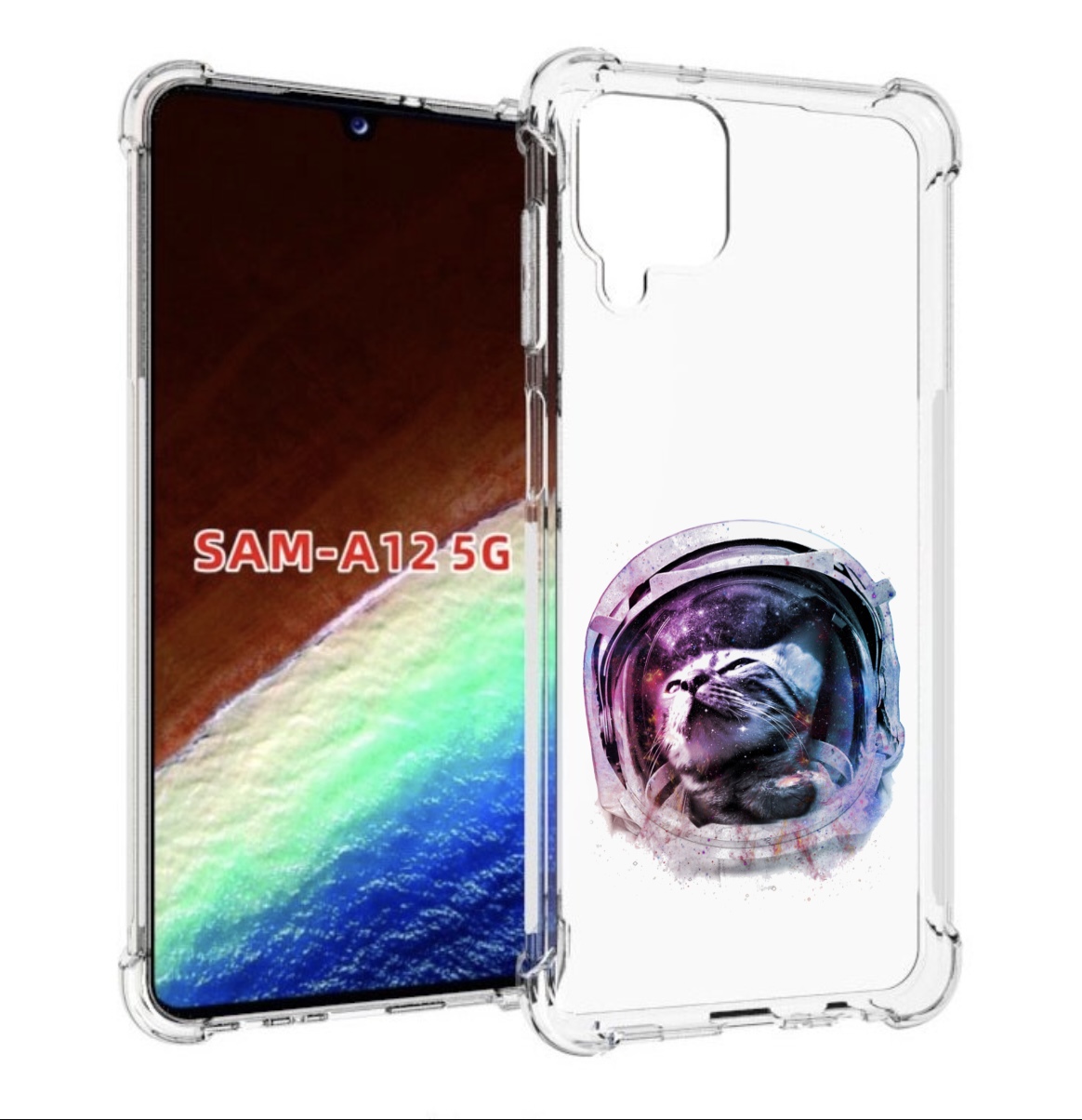 

Чехол MyPads кот в шлеме для Samsung Galaxy A12 (SM-A125F) 2020/21/A12 Nacho SM-A127F, Прозрачный, Tocco
