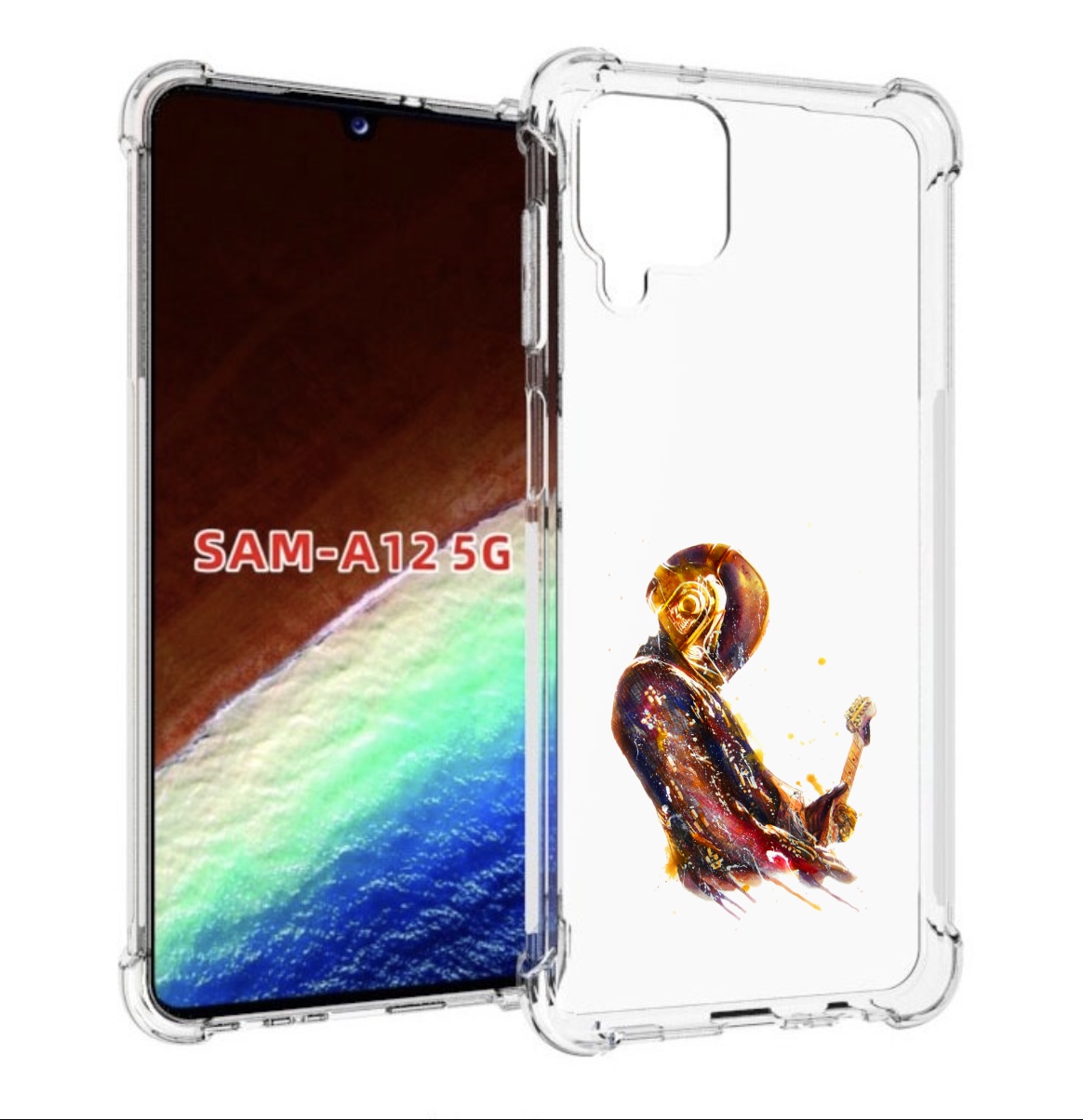 

Чехол MyPads космо-музыкант для Samsung Galaxy A12 (SM-A125F) 2020/21/A12 Nacho SM-A127F, Прозрачный, Tocco