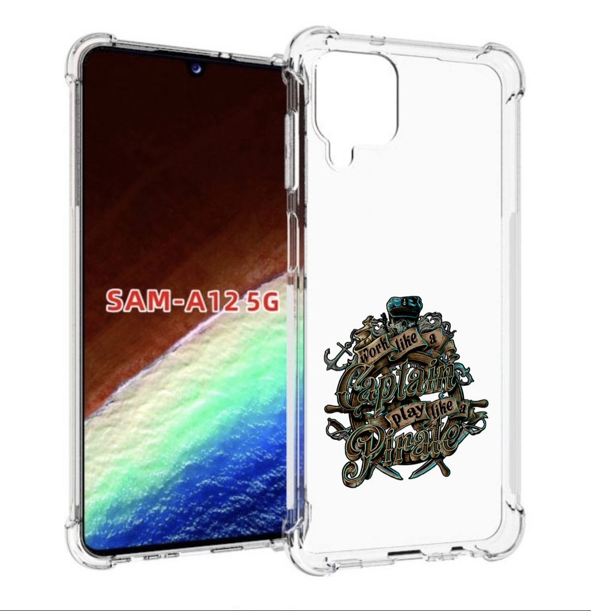 Чехол MyPads капитан пиратов для Samsung Galaxy A12 (SM-A125F) 2020/21/A12 Nacho SM-A127F Tocco