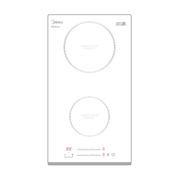 Встраиваемая варочная панель индукционная Midea MIH32730FW белый тарелка обеденная avvir дива d 23 см стеклокерамика белый