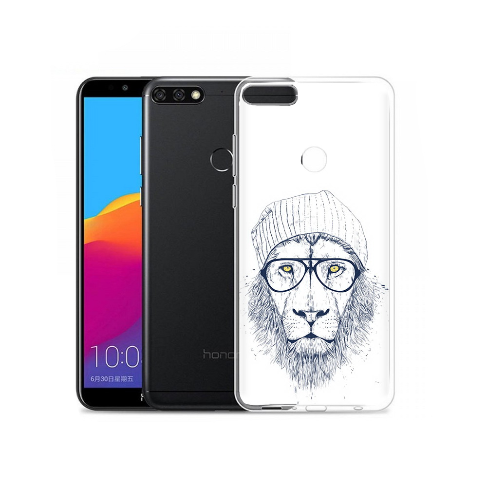 

Чехол MyPads Tocco для Honor 7C Pro хиппи лев (PT113786.47.663), Прозрачный, Tocco