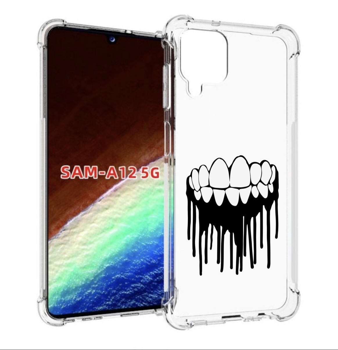 

Чехол MyPads зубы для Samsung Galaxy A12 (SM-A125F) 2020/21/A12 Nacho SM-A127F, Прозрачный, Tocco