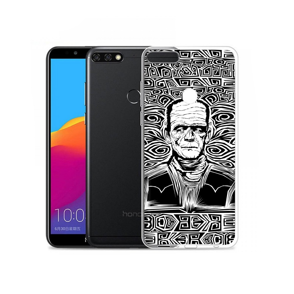 

Чехол MyPads Tocco для Honor 7C Pro франкенштейн черно белый (PT113786.47.661), Прозрачный, Tocco