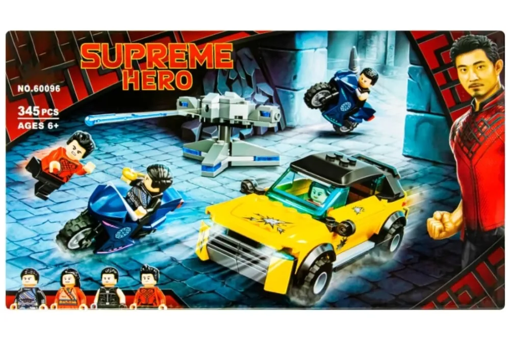 

Конструктор BELA 60096 Super Heroes Побег от Десяти колец 345 дет. 38х22х6 см