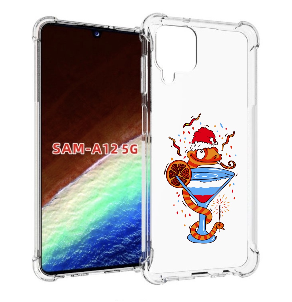 

Чехол MyPads змейка для Samsung Galaxy A12 (SM-A125F) 2020/21/A12 Nacho SM-A127F, Прозрачный, Tocco