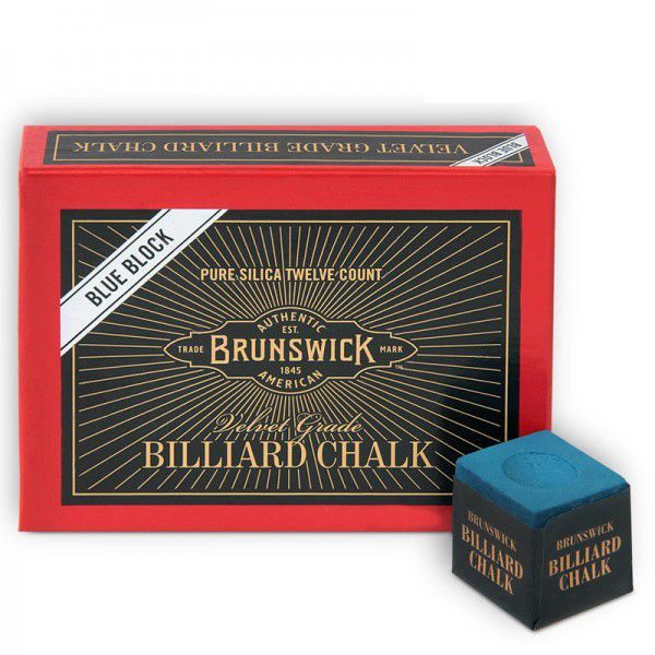 Бильярдный мел Brunswick 12 шт синий 3463₽