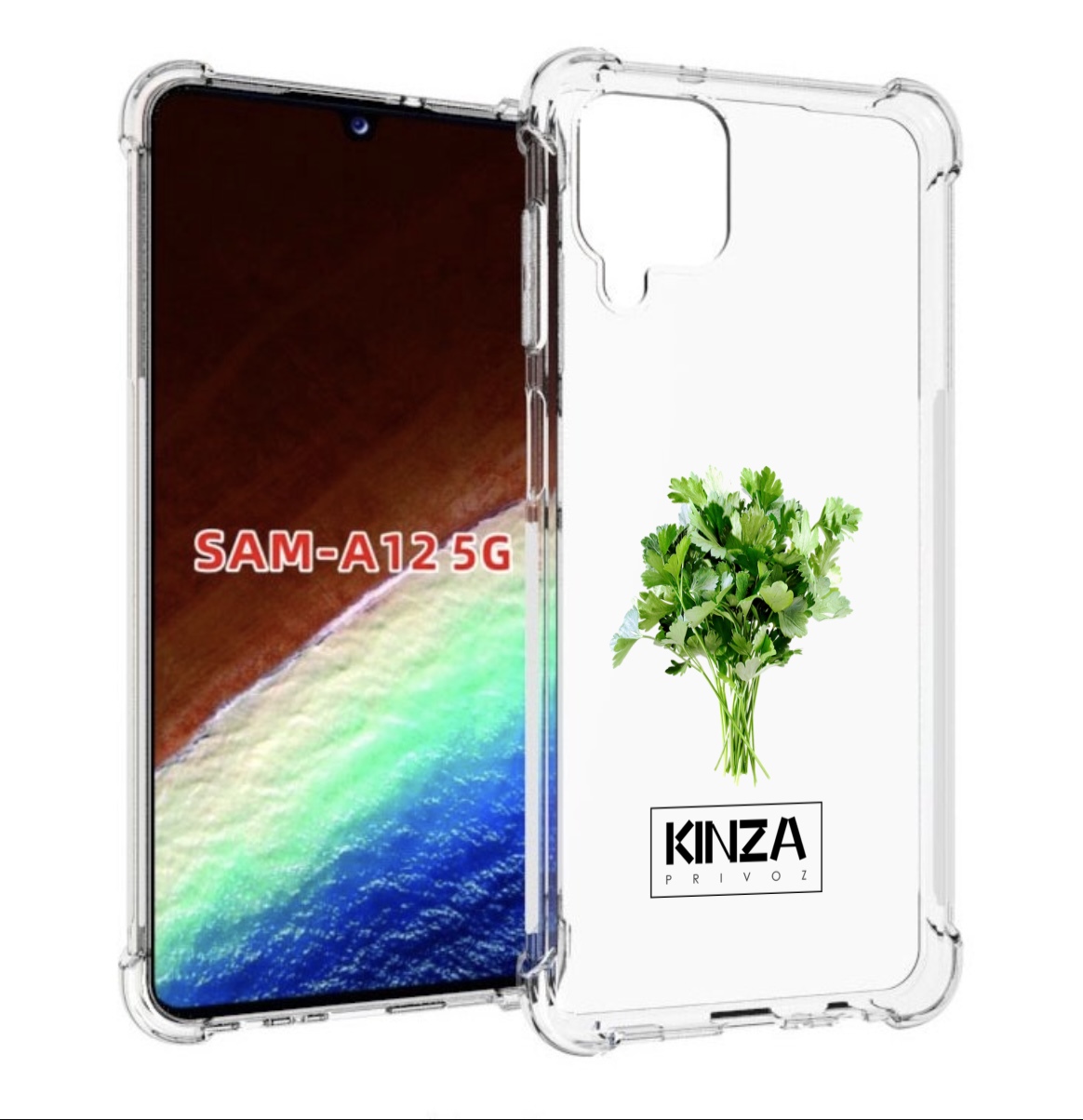 

Чехол MyPads Бренд Кинза для Samsung Galaxy A12 (SM-A125F) 2020/21/A12 Nacho SM-A127F, Прозрачный, Tocco