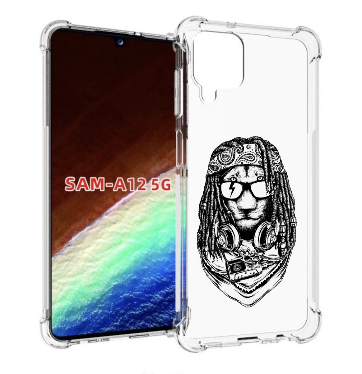 

Чехол MyPads дреды льва для Samsung Galaxy A12 (SM-A125F) 2020/21/A12 Nacho SM-A127F, Прозрачный, Tocco