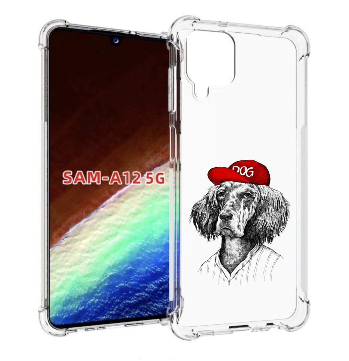 

Чехол MyPads дог для Samsung Galaxy A12 (SM-A125F) 2020/21/A12 Nacho SM-A127F, Прозрачный, Tocco