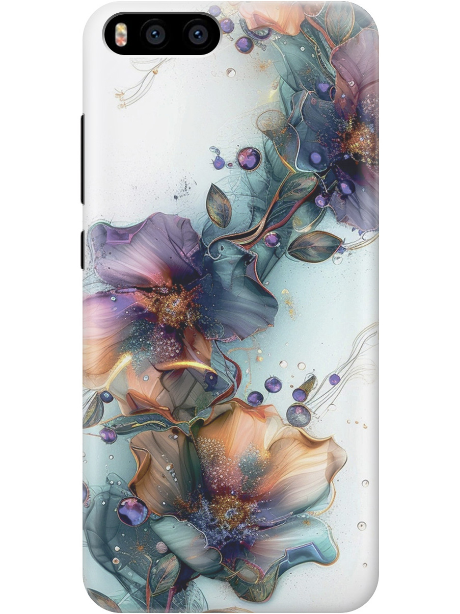 

Силиконовый чехол на Xiaomi Mi 6 с принтом "Мистические цветы", Прозрачный;белый;зеленый, 714465910
