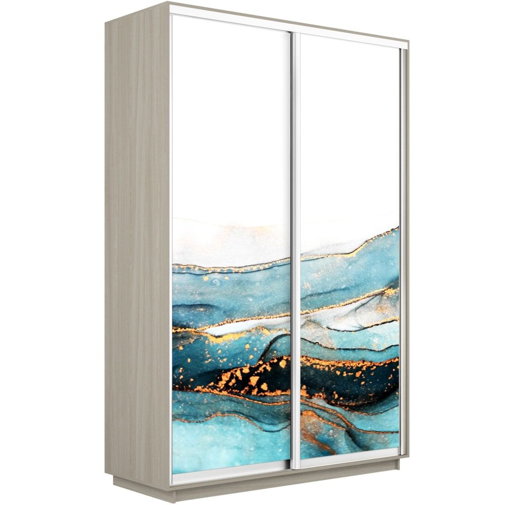 

Шкаф-купе Е1 Экспресс Фото дуо Ясень шимо светлый 140-220-60 1019