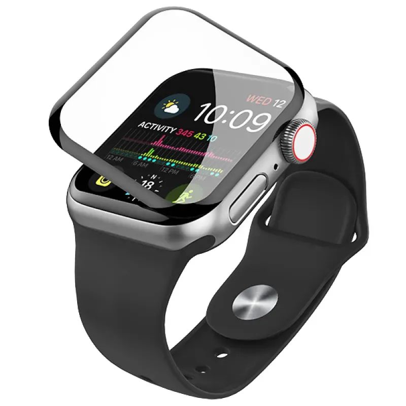 

Защитное стекло 3D для Apple Watch 38 мм, полный клей, черный