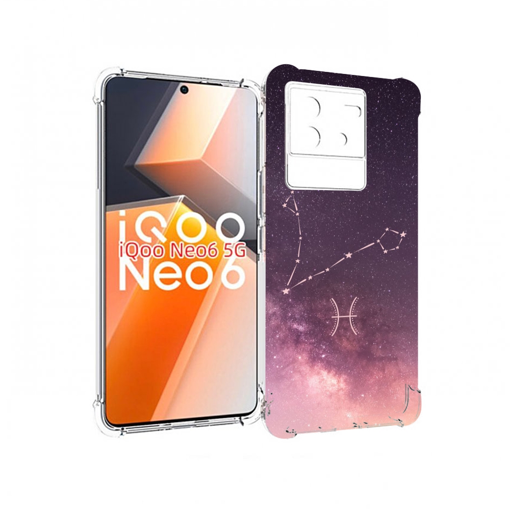 

Чехол MyPads знак зодиака рыбы 5 для Vivo iQoo Neo 6 5G, Прозрачный, Tocco