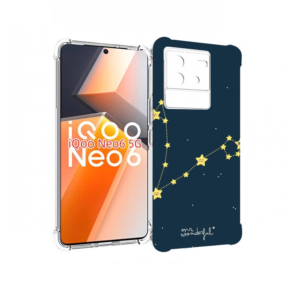 

Чехол MyPads знак зодиака рыбы 1 для Vivo iQoo Neo 6 5G, Прозрачный, Tocco