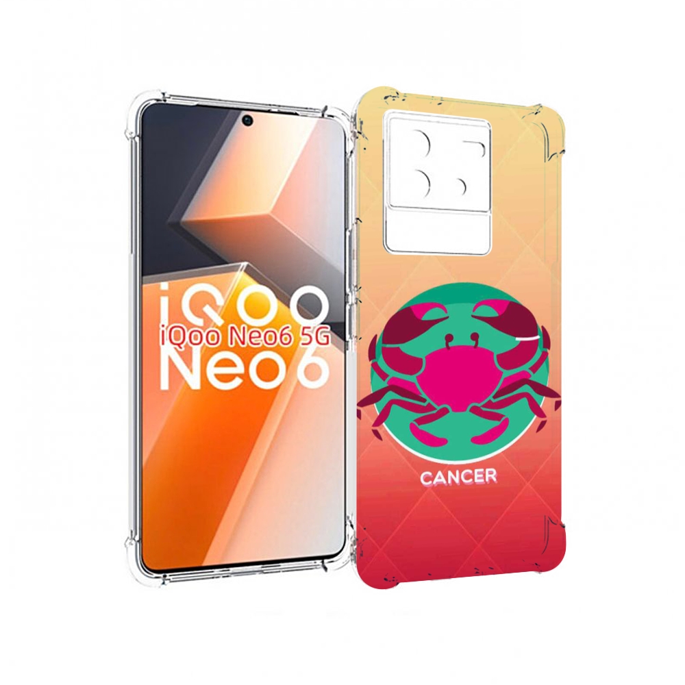 

Чехол MyPads знак зодиака рак 4 для Vivo iQoo Neo 6 5G, Прозрачный, Tocco