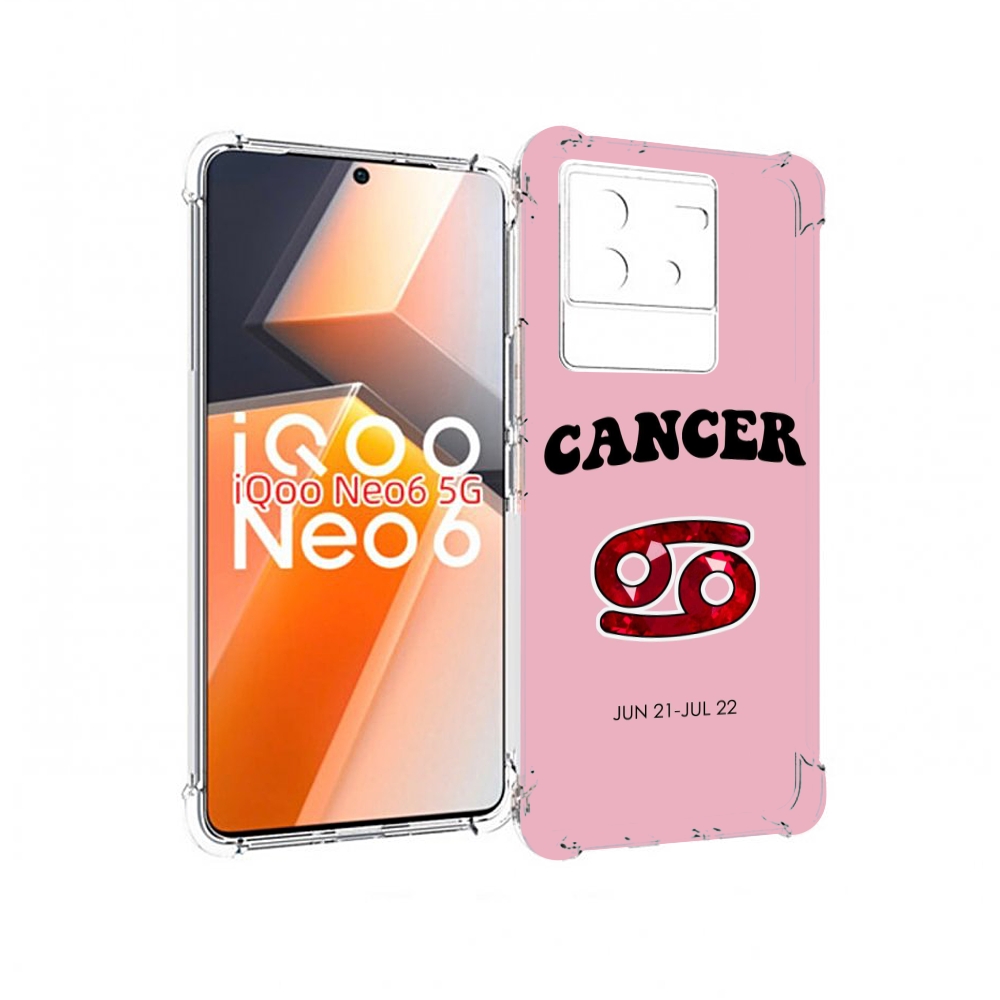 

Чехол MyPads знак зодиака рак 1 для Vivo iQoo Neo 6 5G, Прозрачный, Tocco