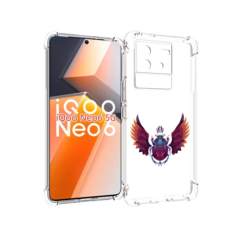 

Чехол MyPads алмазный скоробей для Vivo iQoo Neo 6 5G, Прозрачный, Tocco