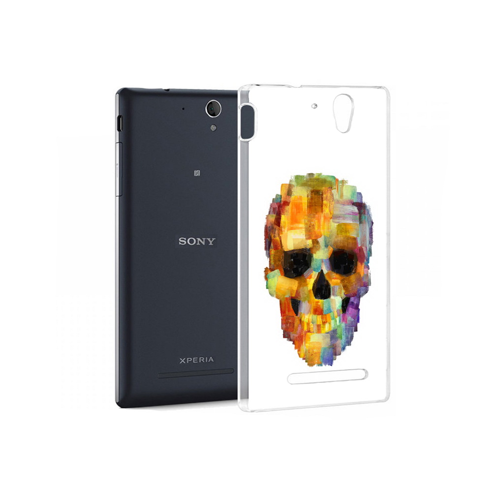 Чехол MyPads Tocco для Sony Xperia C5 Ultra нарисованный череп (PT16261.253.516)