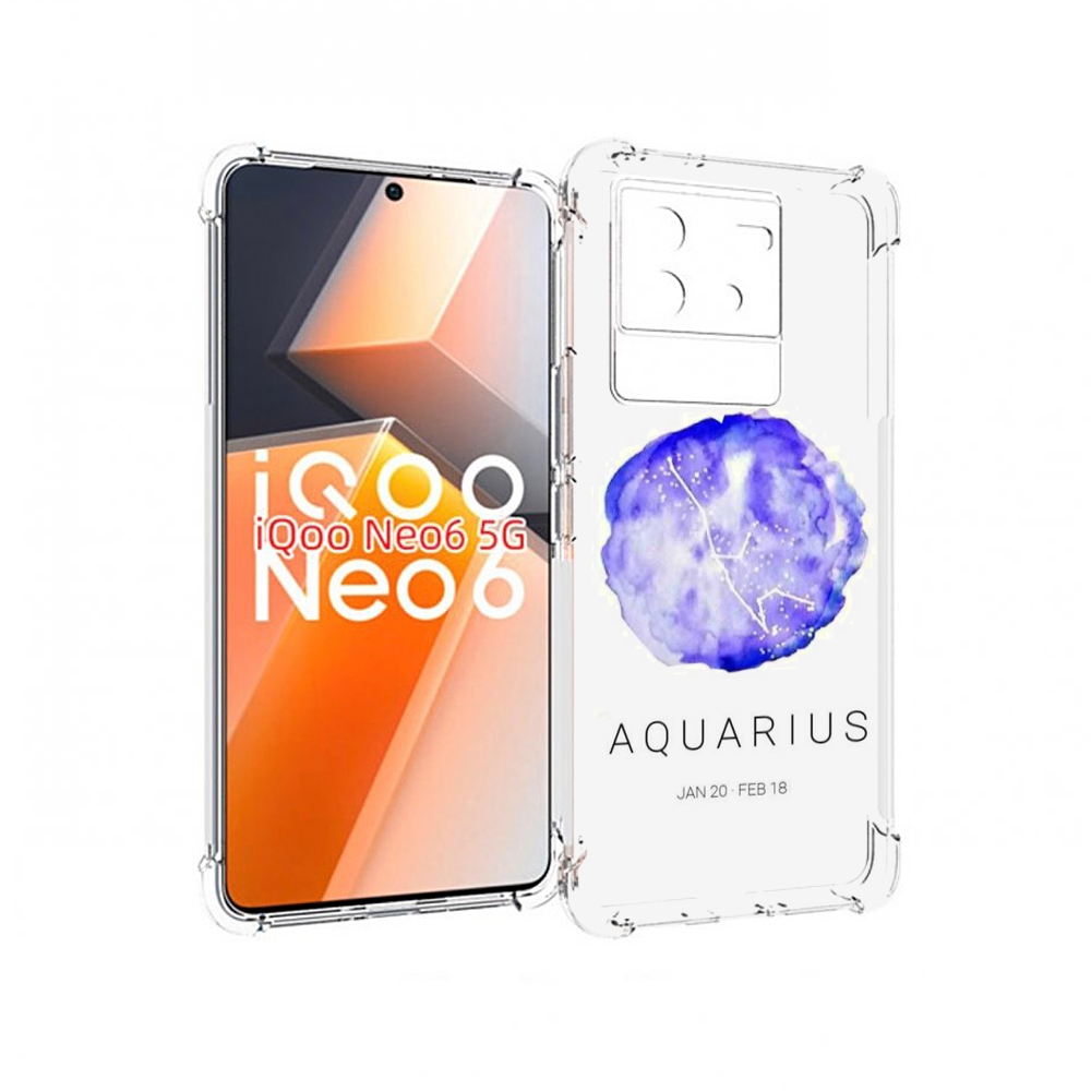 

Чехол MyPads знак зодиака водолеи 5 для Vivo iQoo Neo 6 5G, Прозрачный, Tocco