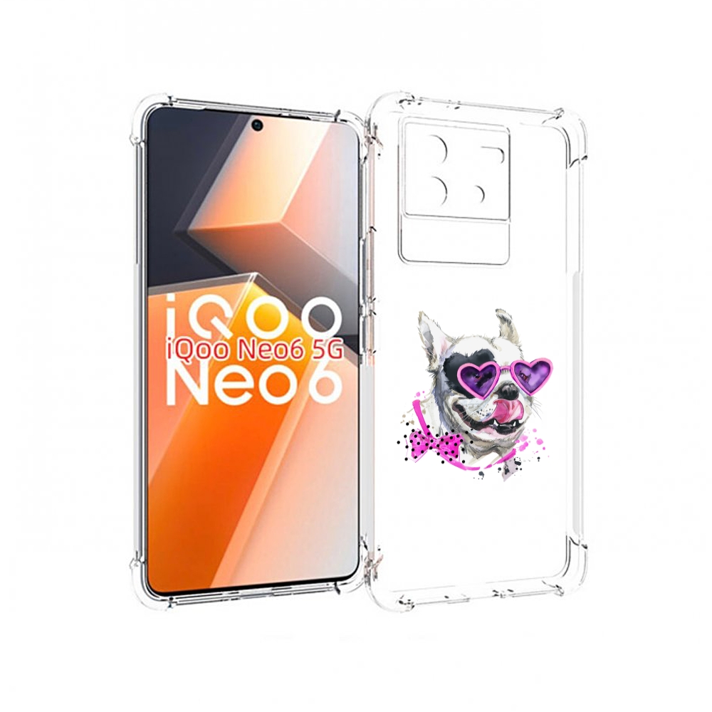 

Чехол MyPads акварельный пёс для Vivo iQoo Neo 6 5G, Прозрачный, Tocco