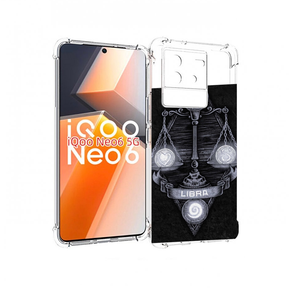 

Чехол MyPads знак зодиака весы 2 для Vivo iQoo Neo 6 5G, Прозрачный, Tocco
