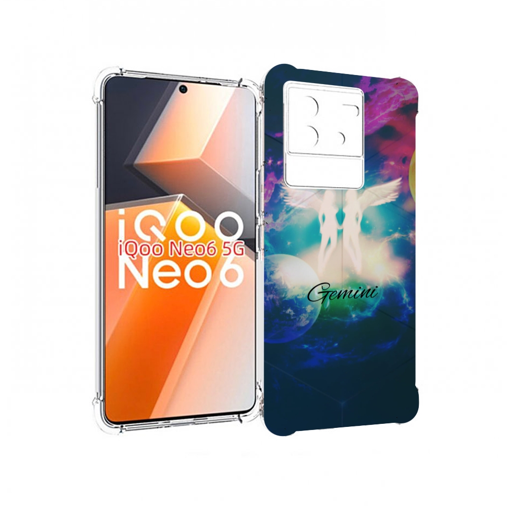 

Чехол MyPads знак зодиака близнецы 3 для Vivo iQoo Neo 6 5G, Прозрачный, Tocco