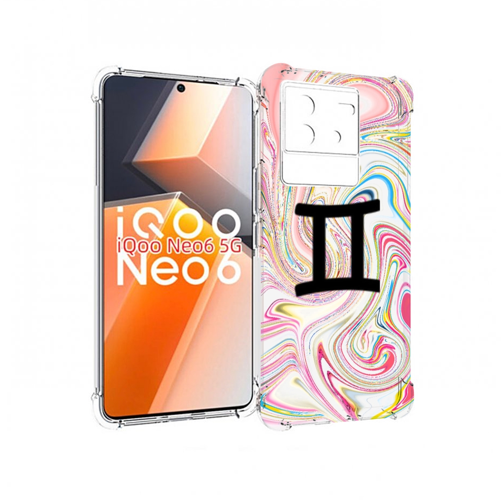 

Чехол MyPads знак зодиака близнецы 2 для Vivo iQoo Neo 6 5G, Прозрачный, Tocco