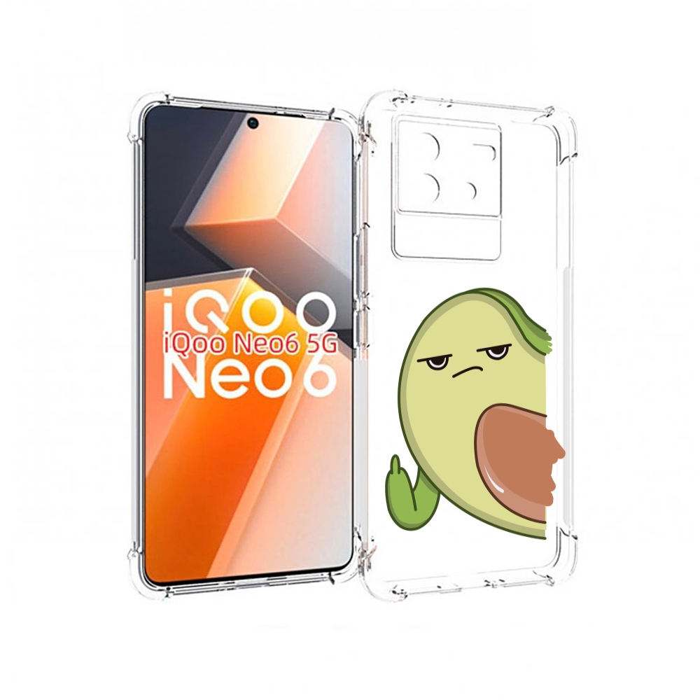 

Чехол MyPads злой-авокадо для Vivo iQoo Neo 6 5G, Прозрачный, Tocco