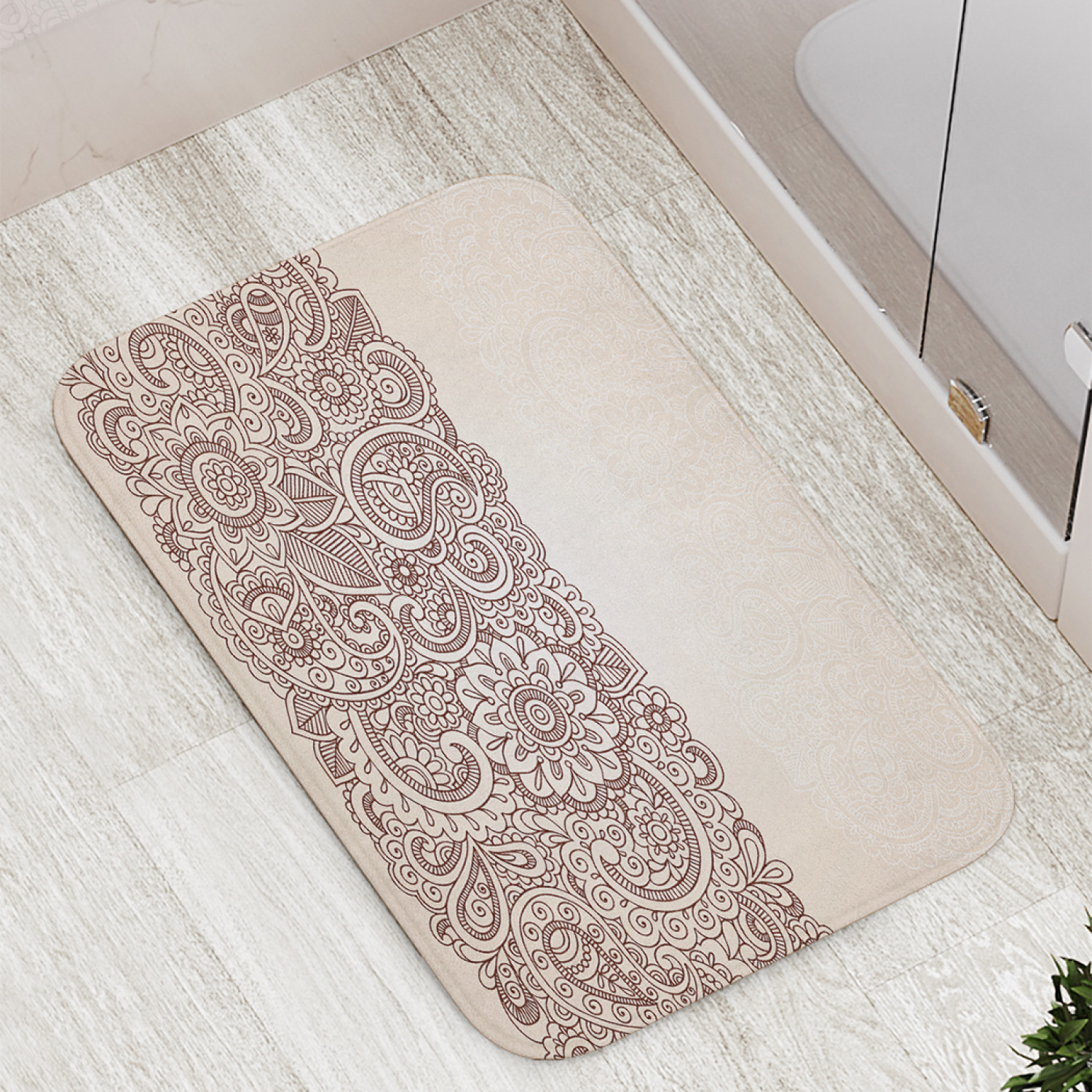 

Коврик JoyArty "Сплошное ажурное цветение" для ванной, сауны, бассейна, 77х52 см, Сплошное ажурное цветение