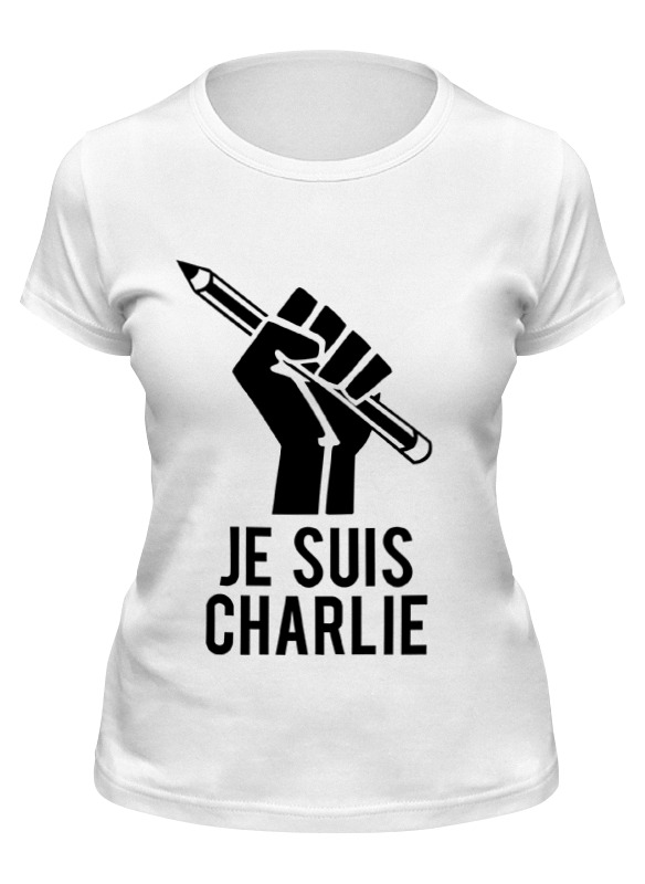 

Футболка женская Printio Je suis charlie, я шарли белая S, Белый, Je suis charlie, я шарли