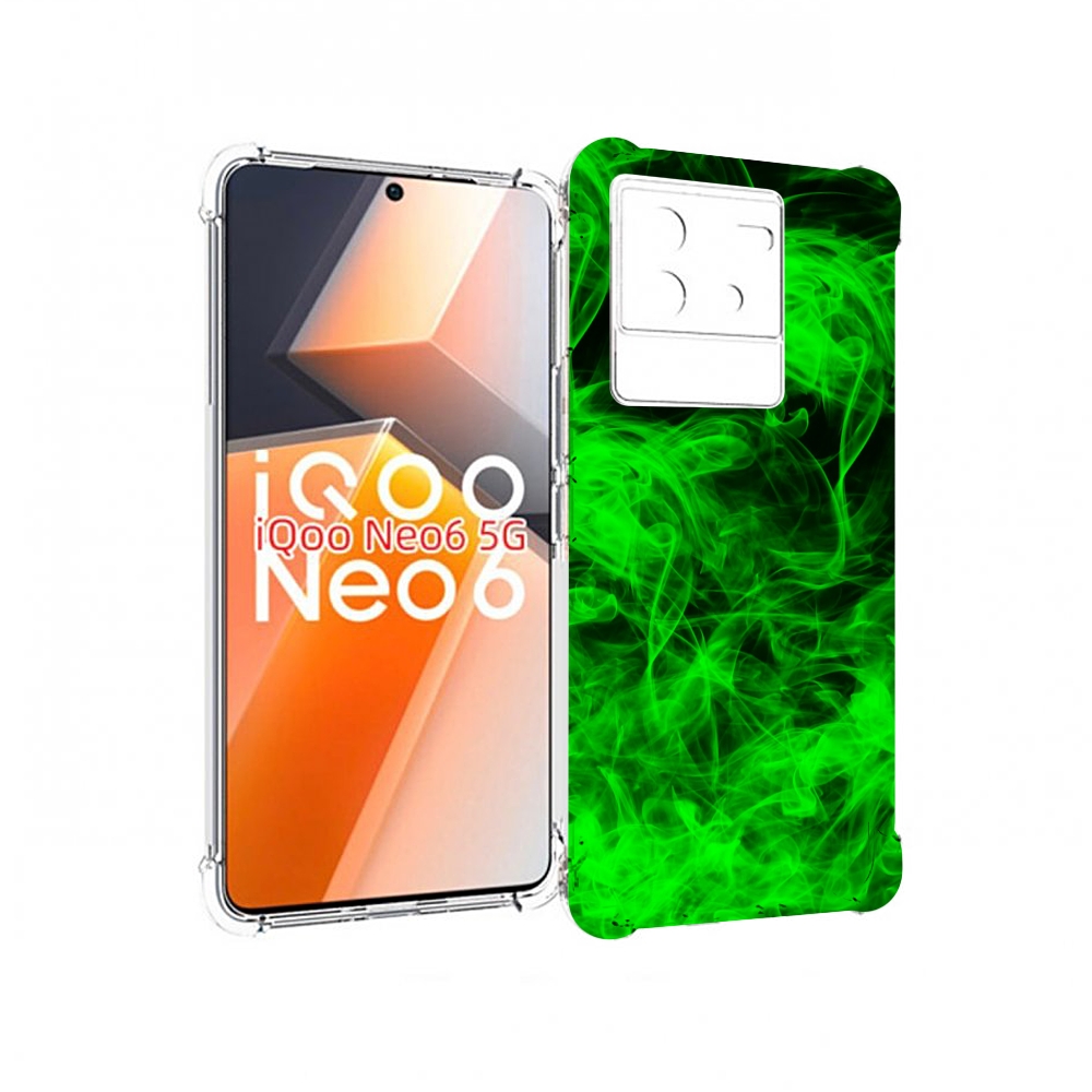 

Чехол MyPads зеленый-дымок для Vivo iQoo Neo 6 5G, Прозрачный, Tocco