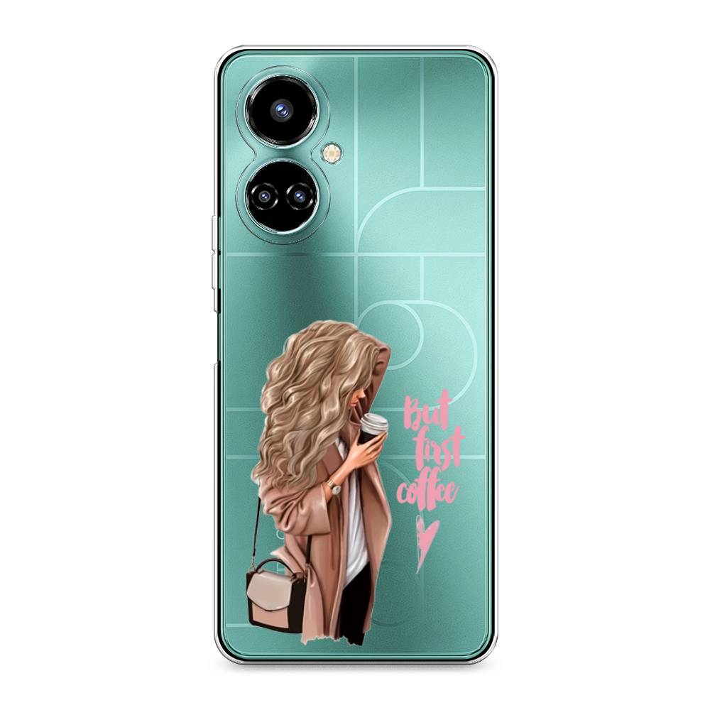 

Силиконовый чехол "Девушка с кофе" на Tecno Camon 19 Pro 4G, Девушка с кофе