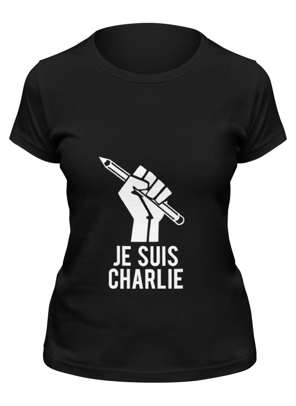 

Футболка женская Printio Je suis charlie, я шарли черная S, Черный, Je suis charlie, я шарли