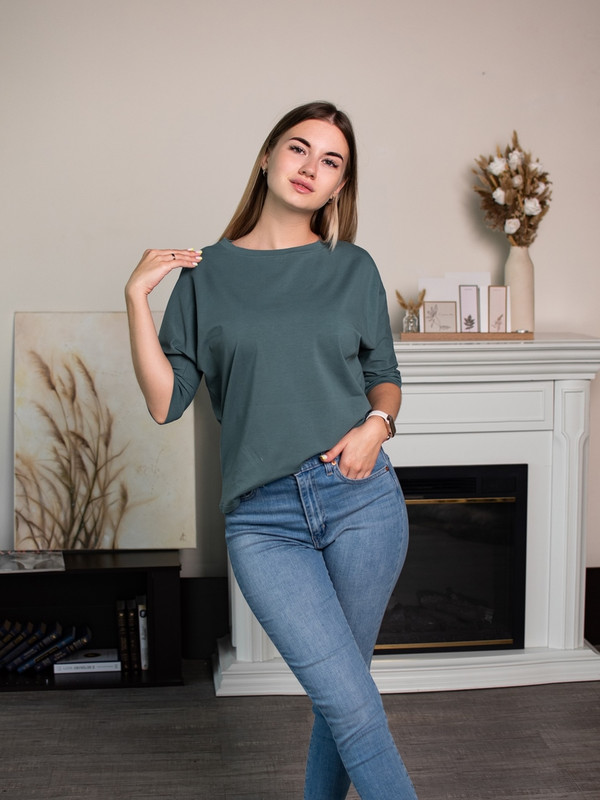 Блуза женская LIDEKO 299-20 зеленая 112